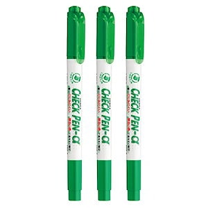ゼブラ 水性ペン 暗記用 チェックペン アルファ 緑 3本 WYT20-G-3AZ