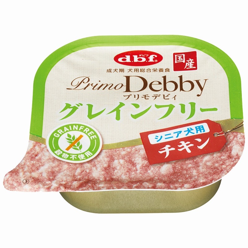 （まとめ買い）デビフペット プリモデビィ グレインフリー シニア犬用 チキン 95g 犬用フード [x24]