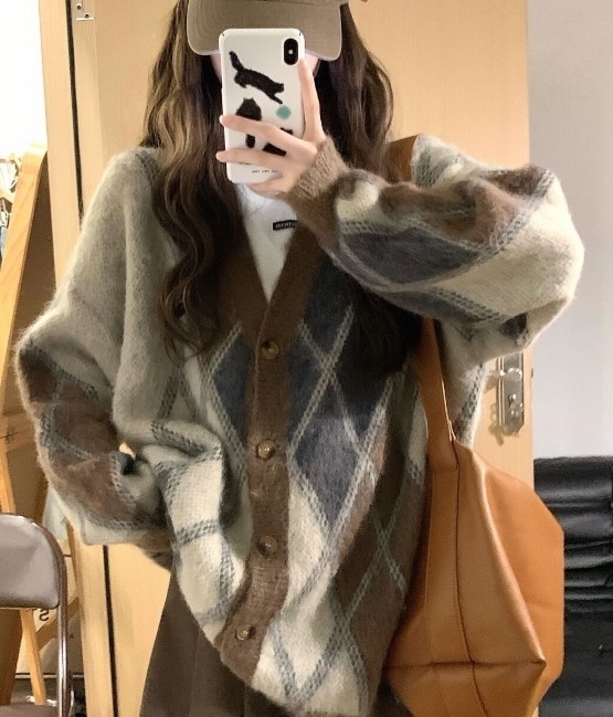 トップス デート モテアイテム カーディガン 長袖 モコモコ ニット 可愛い きれいめ 上品 おしゃれ かっこいい 可愛い ラブリー キュート ガーリー クール モード系 セクシー エレガント