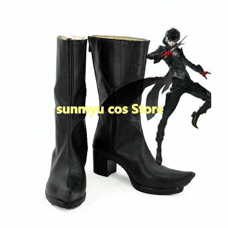 ペルソナ5 風 P5 主人公 ジョーカー 雨宮蓮 (あまみやれん) 来栖暁 (くるすあきら) ブーツ コスプレ靴
