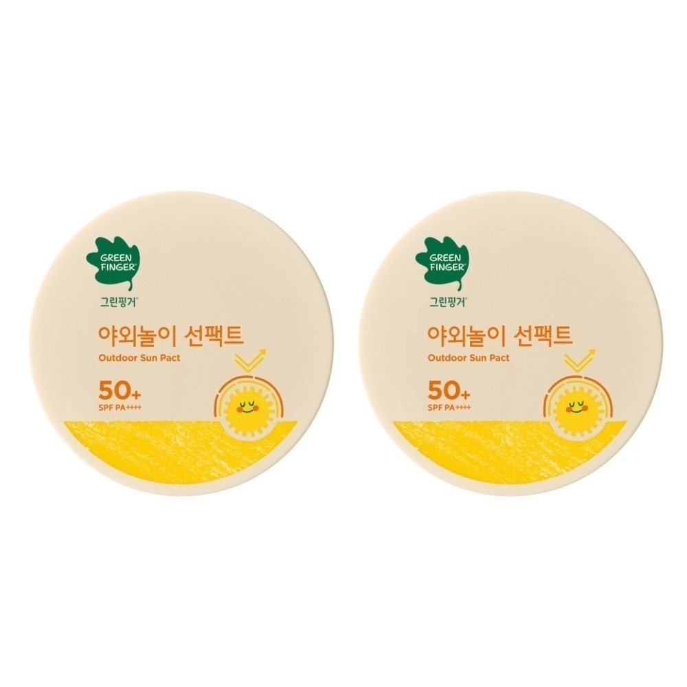 ベビー用 低刺激 無機自車 屋外遊び サンパクト SPF50+ PA++++ 16g 2個 低刺激肌の鎮静