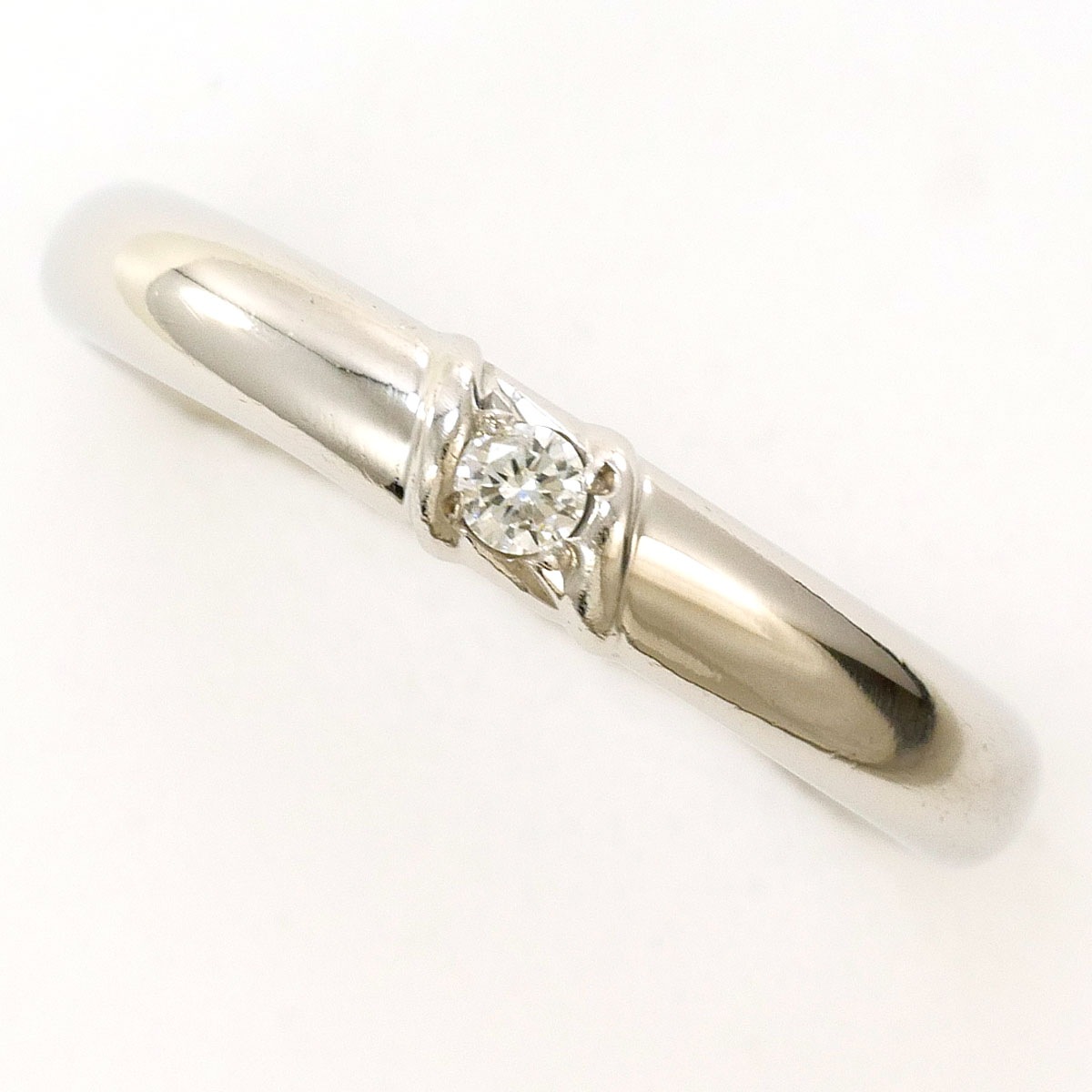 ユキコハナイ PT900 プラチナ リング・指輪 10号 ダイヤモンド（ct刻印なし） 総重量約4.4g 中古