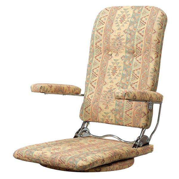 MCR-エスカ 座椅子 フロアチェア イエロー [完成品]