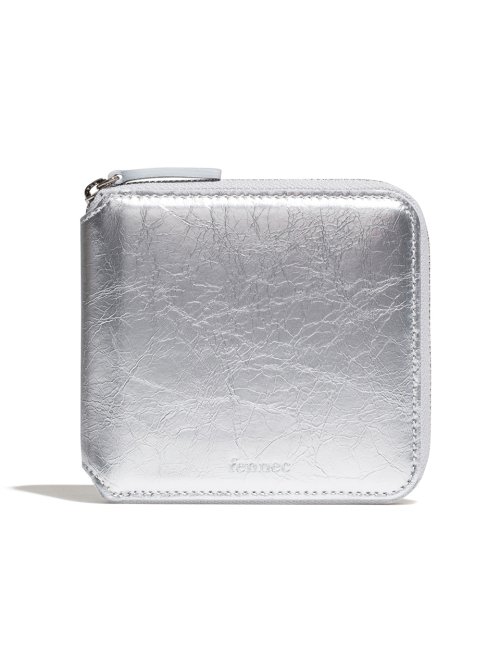 【FENNEC】 CRINKLE ZIPPER WALLET - SILVER 財布 正規品