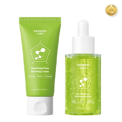 [ハンインサセット] 海ぶどう 毛穴 アンプル 50ml + 海ぶどう レチノール 毛穴 弾力 クリーム 50g