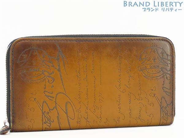 美品ベルルッティイタウバネオカリグラフィスクリットレザージップ長財布ITAUBA_NEO-JOUR-V2