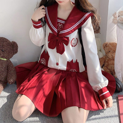 神北JKオリジナルふにゃふにゃ正規版幼稚園JK制服スカート秋冬長袖スーツ