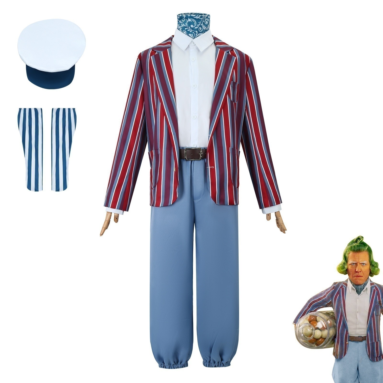 【人気爆売れ】2025映画ヴァンカoompa-loompaオパールレンパ人コスプレ服コスプレいしょうセット