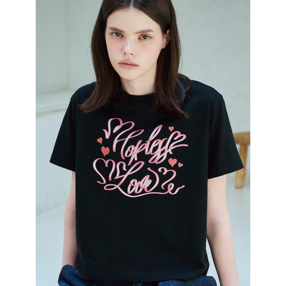 CPGN DTP ラブレスクロップドショートスリーブ T シャツブラック 6,652円