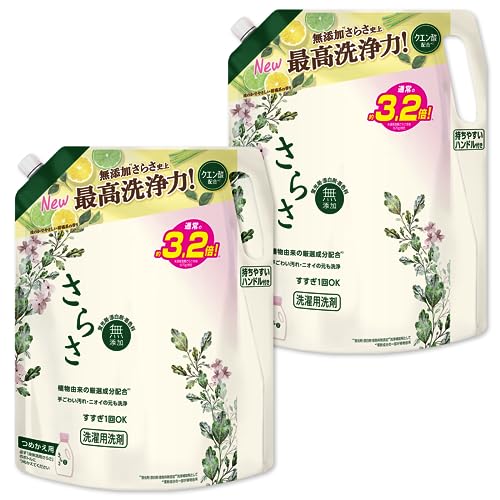 さらさ 液体洗剤 詰め替え 2.15kg×2袋 無添加 植物由来の厳選成分配合 【まとめ買い】 [大容量]