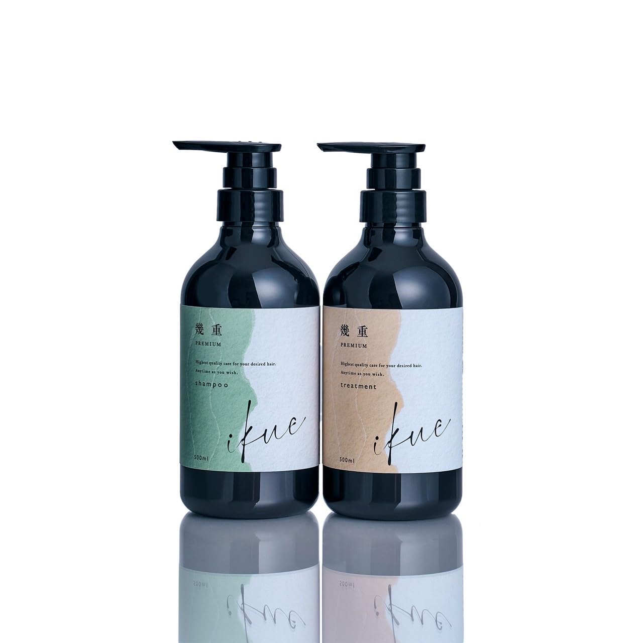全国一律送料無料 幾重 プレミアム シャンプー＆トリートメント 500ml セット 美容室仕様 白髪ケア 抜け毛ケア パサつきを抑え ツヤ髪 エイジングケア シャンプー 40代シャンプー