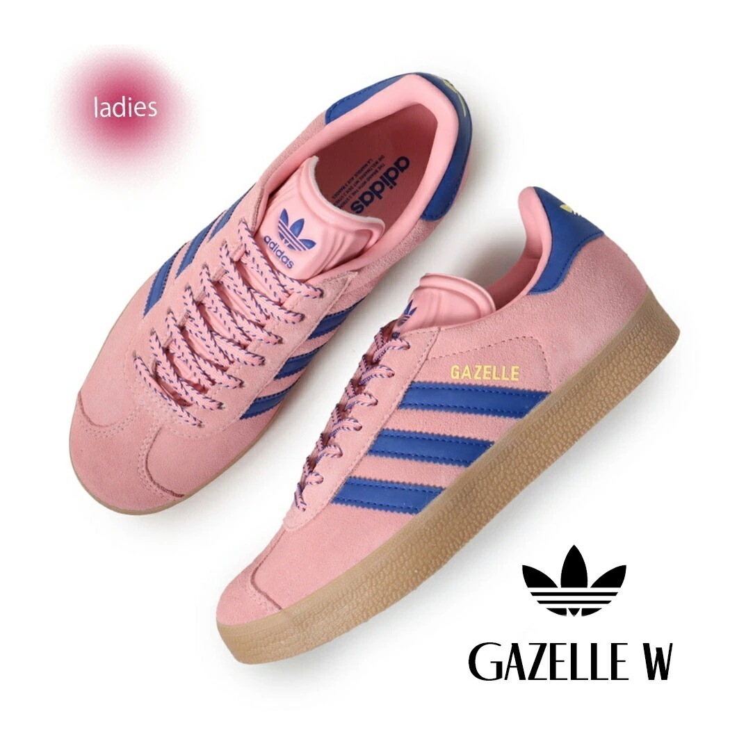 adidas アディダス ガゼル スニーカー GAZELLE W SEMI PINK SPARK / LUCID BLUE / PURE SULFUR ( ピンク ガッツレー レディース ウィメンズ
