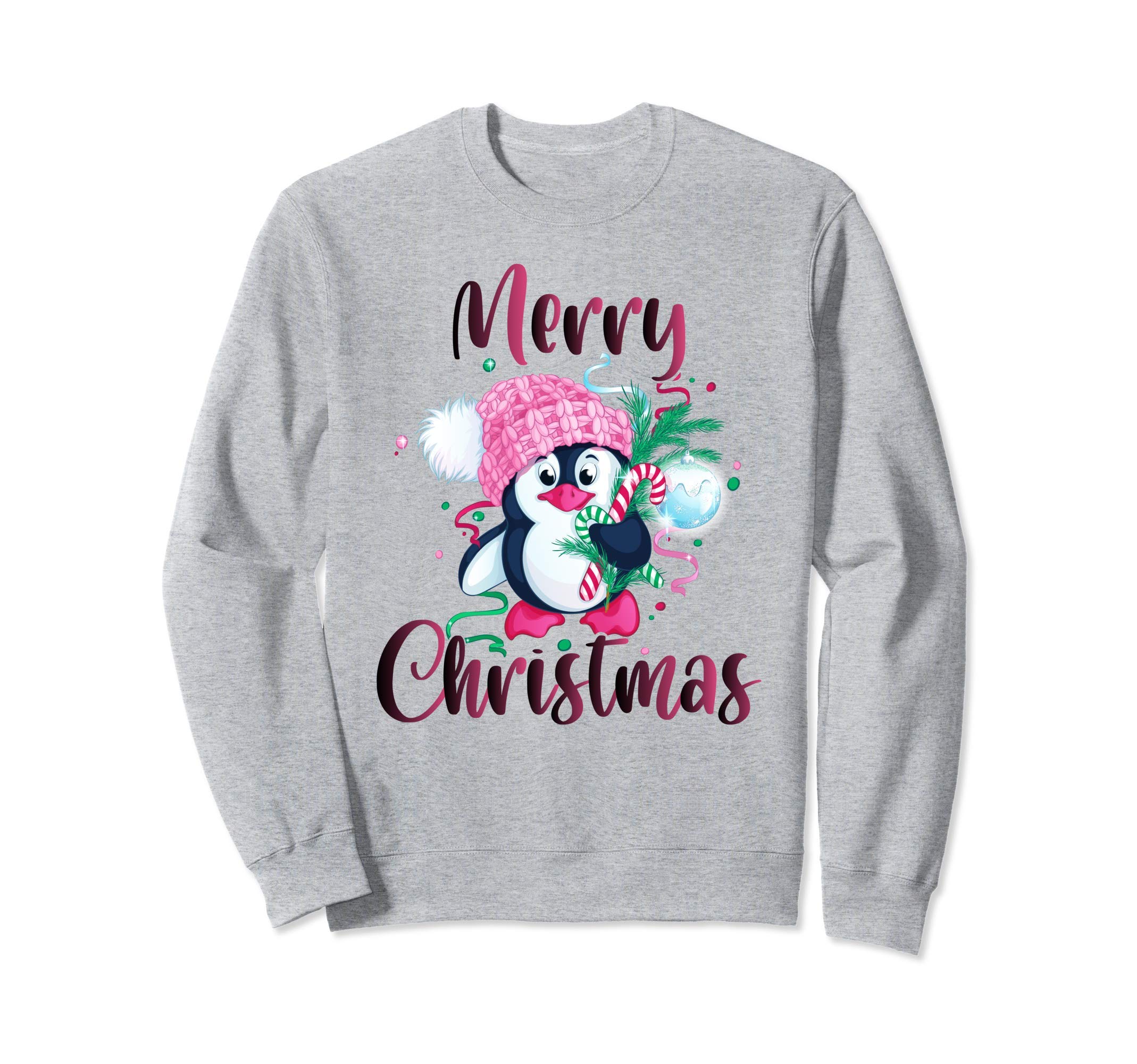 女性や女の子のためのかわいいクリスマスペンギン トレーナー