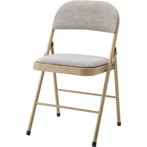 折りたたみ椅子 幅47x奥行45x高さ79x座面高48cm グレー スチール 完成品