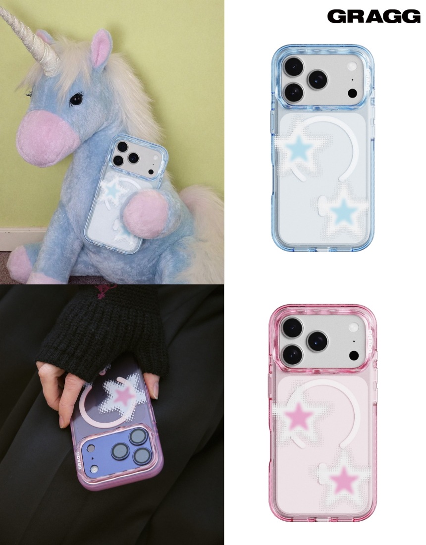 韓国限定 韓国人気 SNS 流行 ファッション トレンド アクセサリー iPhone 17 MAGSAFE LAYERS FRAME CASE FADE POINT STAR