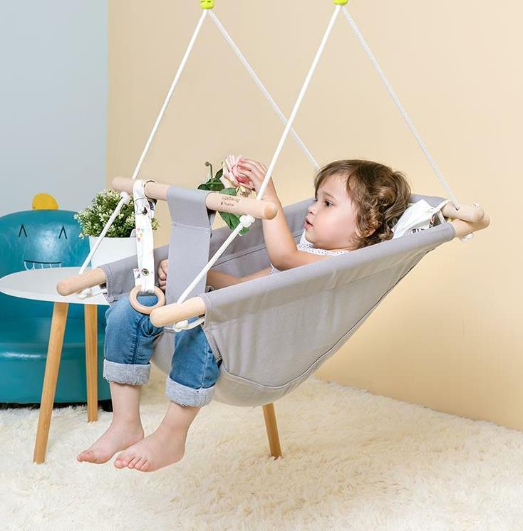 キッズ 子供用 0-3歳の子供 ベビーハンモック 適用60kgまで荷重 ブランコ 背もたれ付き