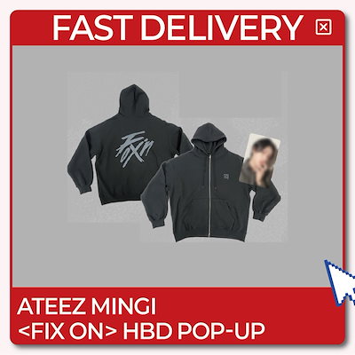 ATEEZ MINGI FIX ON HBD POPUP フーディ トレカ Qoo10] KQ