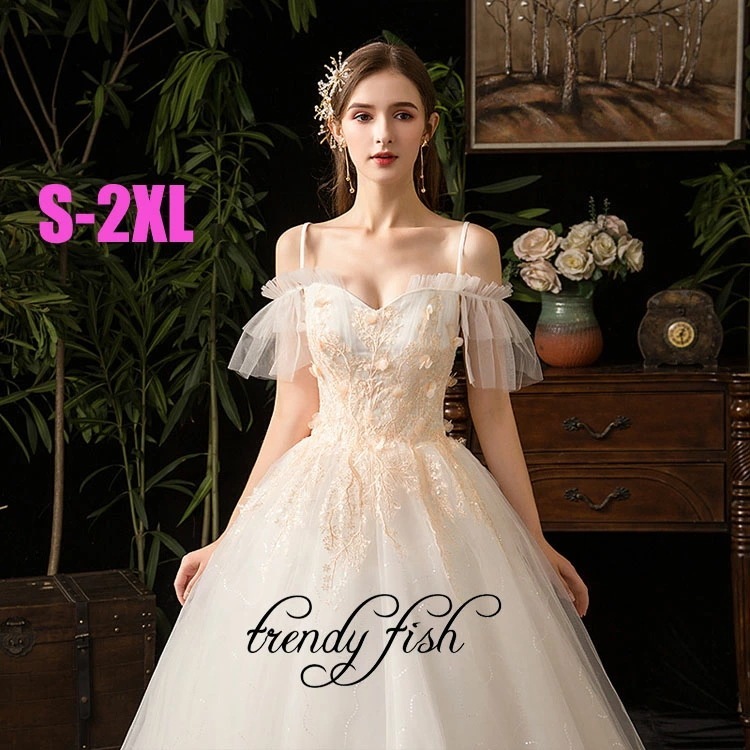 人気白 ウェディングドレス ロングドレス オフショルダー ウエディングドレス イブニングドレス 披露宴 二次会 結婚式 イベント 演奏会 発表会 フォーマルドレス 編み上げ ホワイト 白 オシャレ 高