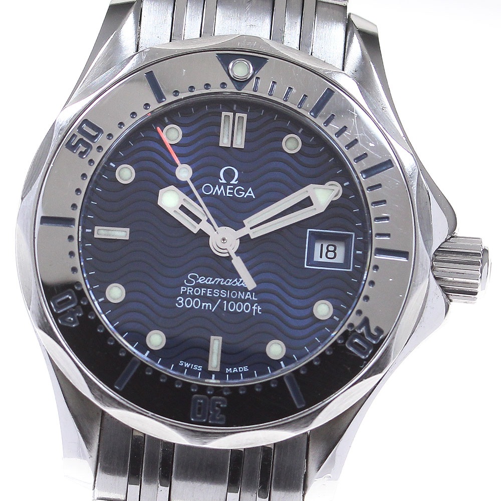 オメガ OMEGA 2582.80 シーマスター300 デイト クォーツ レディース _862283【中古】