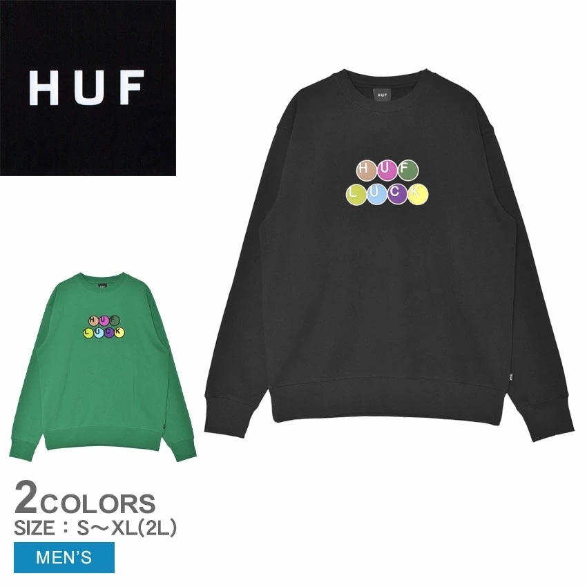 LUCKY CREWNECK PF00727 メンズ ウェア トップス トレーナー 裏起毛 スエット スケーター スケボー 長袖 ロングスリーブ カジュアル シンプル ストリート スポーティ