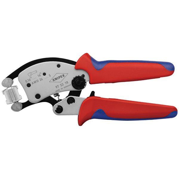 KNIPEX クニペックス フェルール用圧着プライヤー ツイスター16 コンフォート 全長200mm パック入 9753-18SB 工具 ツール DIY