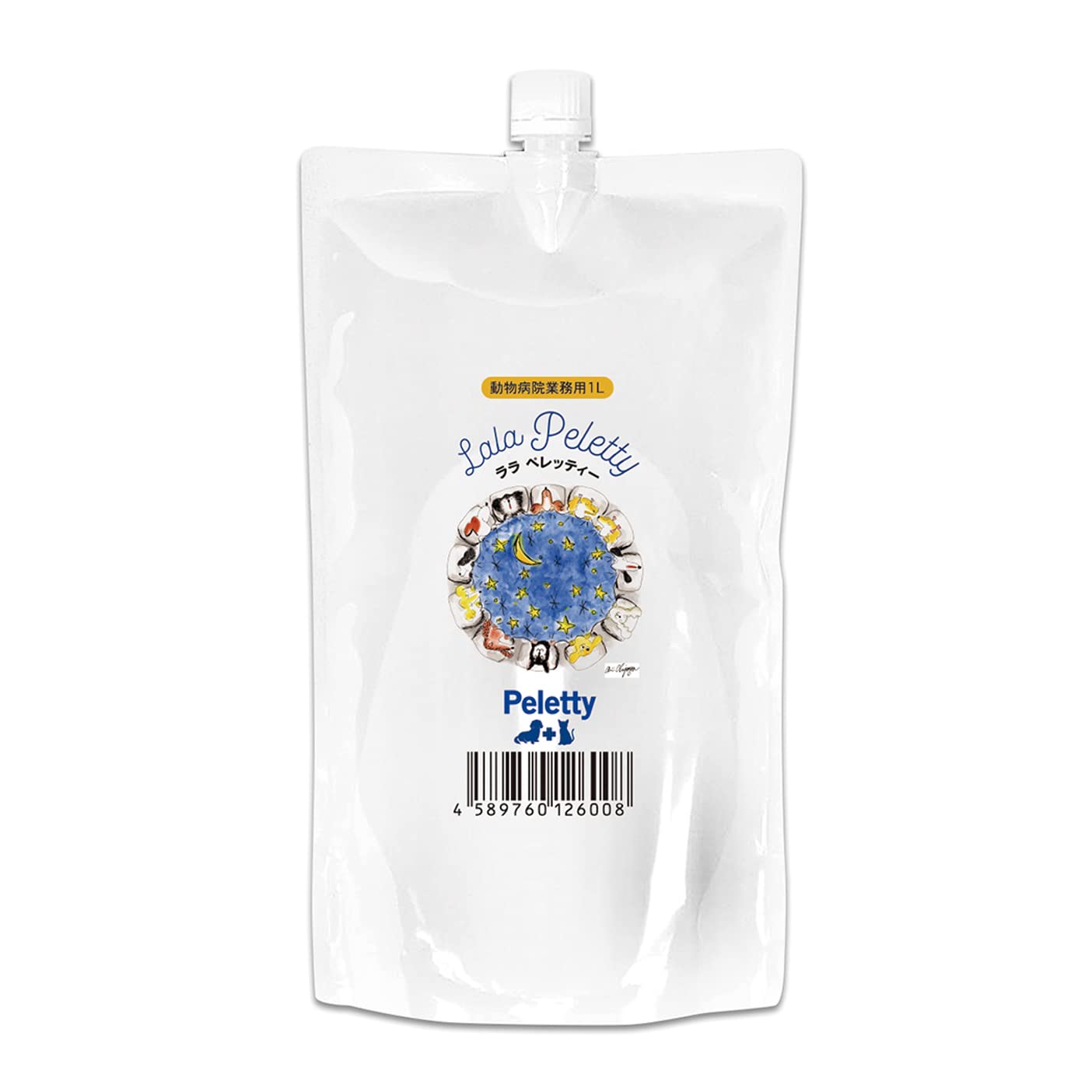 「ララ ペレッティー 業務用１L詰め替えパック」日本製犬 猫 ペット 化粧水 肌荒れ アトピー 炎症 かゆみ かいかい フケ 乾燥 赤み 肉球 スキンケア フードボール 洗剤