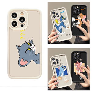 redmi 12 5g ケーストムとジェリー かわいい キャラクター カバー 耐衝撃 レンズ保護