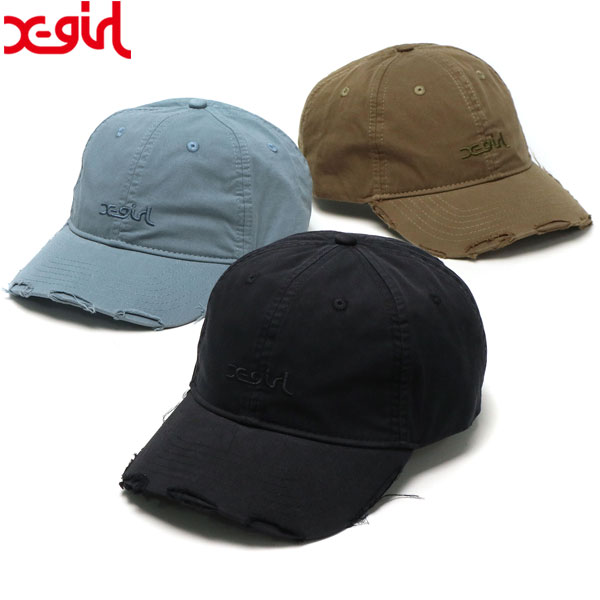 帽子 レディース コットン ダメージ 6パネル 刺繍 オールシーズン MILLS LOGO DAMAGE CAP 105241051001