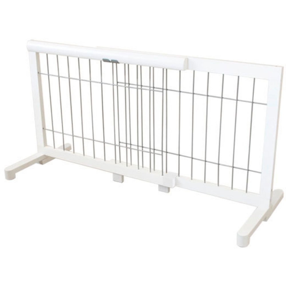 アイリスプラザ ペットゲート ホワイト×シルバー 高さ50cm 設置幅67-116cm
