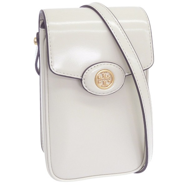トリーバーチ バッグ レディース ショルダーバッグ レザー ホワイト ROBINSON SPAZZOLATO PHONE CROSSBODY 156747-704 TORY BURCH