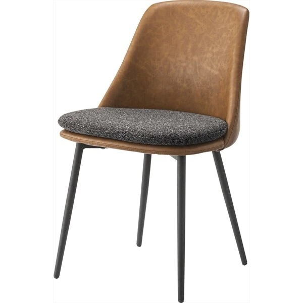 スタイリッシュなスチール脚とソフトレザーのモダンなダイニングチェア 北欧 インダストリアル チェア ダイニング キッチン ダイニングキッチン