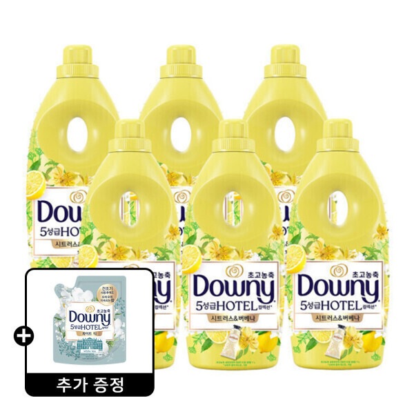 ダウニー ホテルコレクション 柔軟剤 シトラスベベナ 1L 6個 + ダウニー ホワイトティー 200mL 1個 プレゼント (贈呈品なくなり次第贈呈終了)