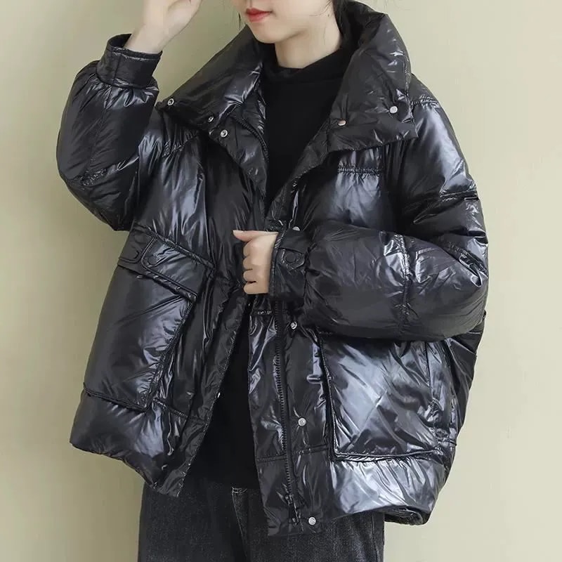 大きいサイズ綿服文芸保温綿コート服の新型カジュアル百掛け着痩せダウンジャケット