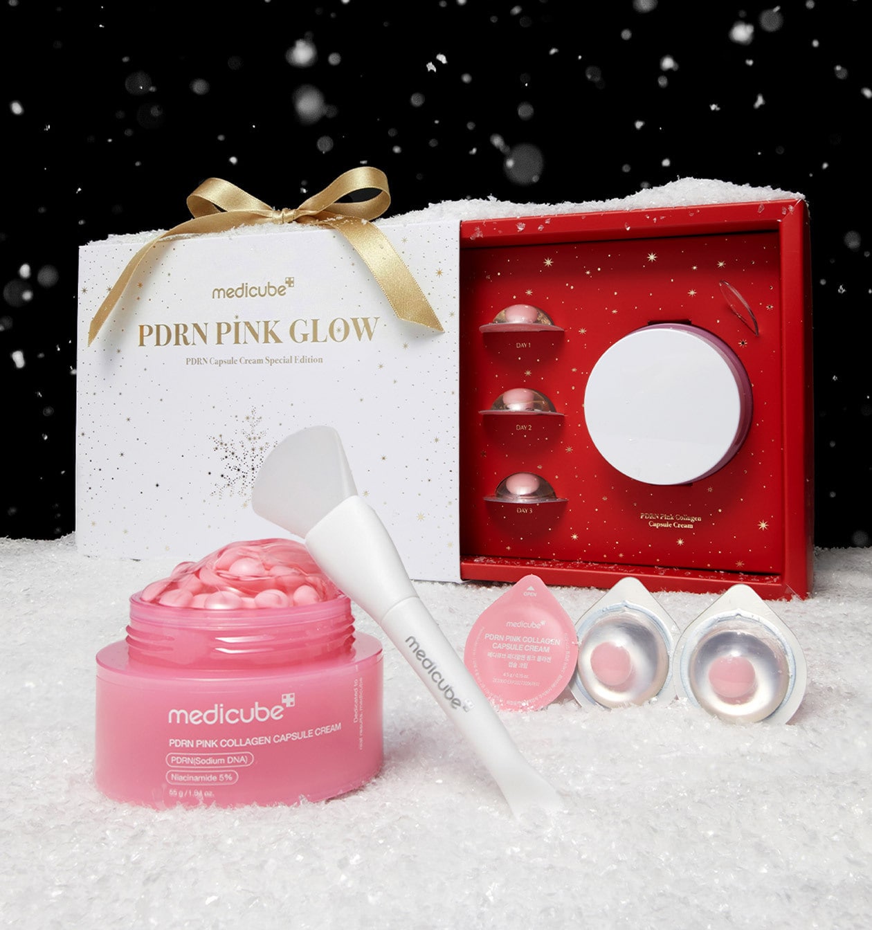 PDRN カプセルクリーム グロー 企画セット(ミニカプセル3個+スプーンゼリーブラシ贈呈)