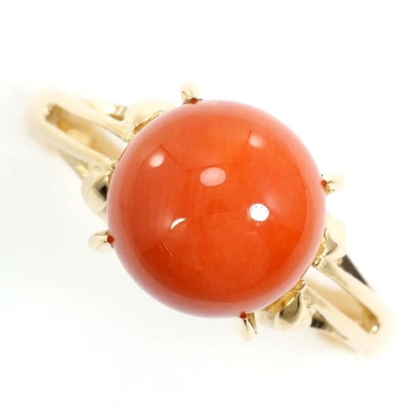 K18ゴールド　マンダリンオレンジ　指輪 K18ゴールド マンダリンオレンジ 指輪 K18/Pt「マンダリンガーネット