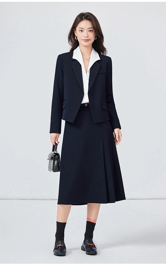 スーツスカートスーツオフィス サイドプリーツ ジャケット セットアップ 事務所 ロングスカート セット OL ビジネス 女性 スーツ エレガント 無地 フォーマル スカートスーツ レディース ゆったり