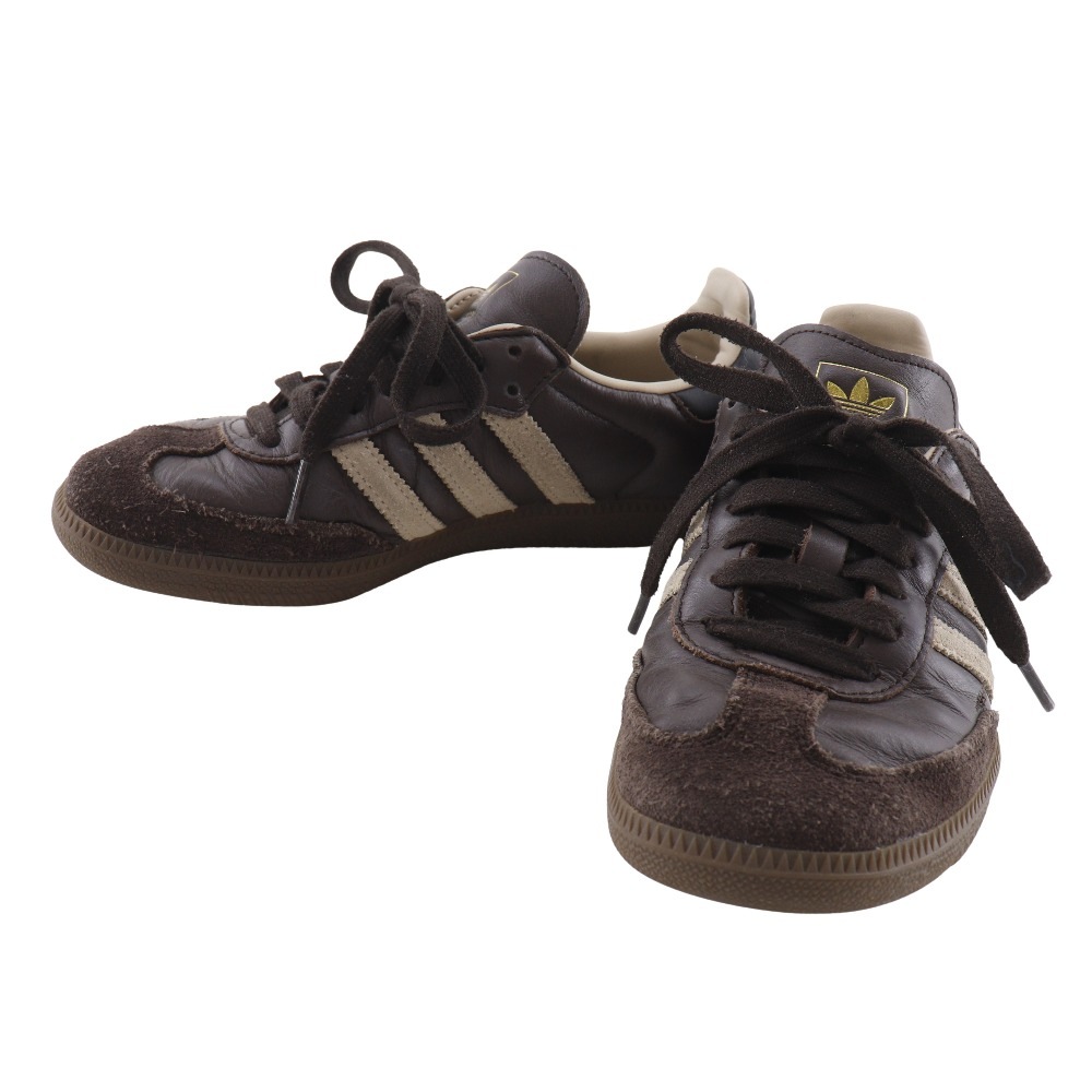 サンバ OG JI0217 スニーカー レザー スウェード 茶 レディース 中古品
