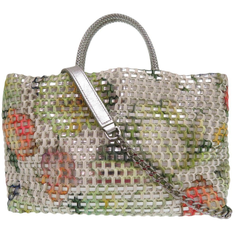 美品 ワイヤーバッグ 　2WAY　ショルダーバッグ　ボタニカル　斜めかけ　クロスボディ ハンドバッグ ワイヤー/メッシュ マルチカラー 1643【中古】 レディース