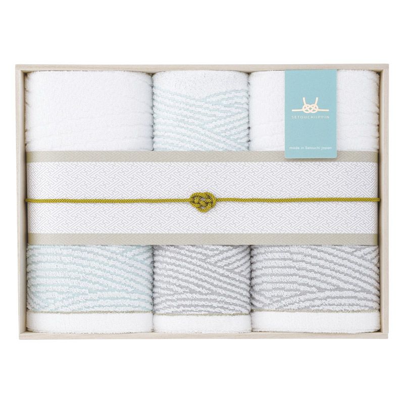 瀬戸内逸品 しおさい バスタオル2P&フェイスタオル2P（木箱入）