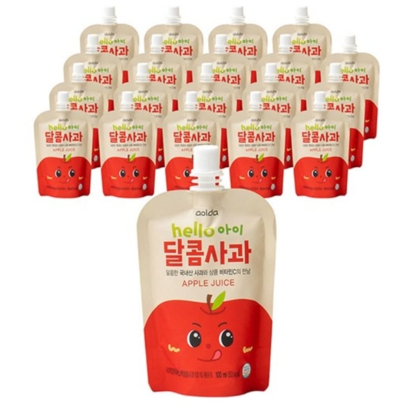 アオルダ hello 子甘いりんごジュース100mlりんご味20個
