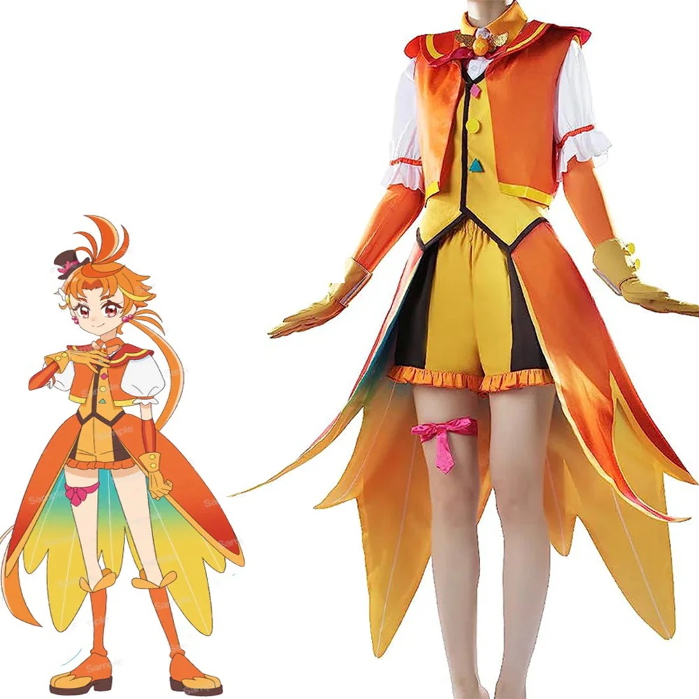 ひろがるスカイ!プリキュア ソラハレワタール 虹ヶ丘ましろ ひろがるスカイ！プリキュア 夕凪ツバサ コスプレ 衣装 ウィッグ 靴 追加可 キュアウイング コスプレ衣装 ハロウィン クリスマス 学園祭