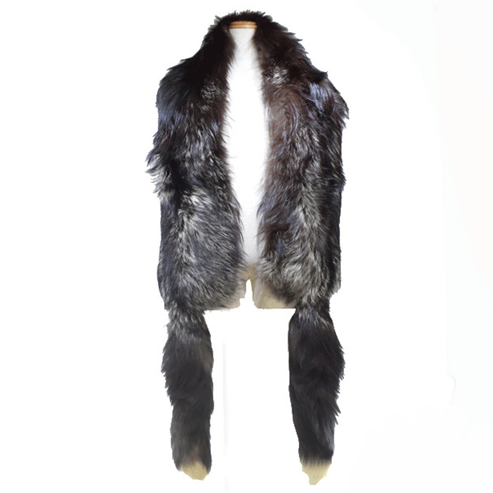 シルバーフォックス ストール グレー レディース 中古品 A+ランク