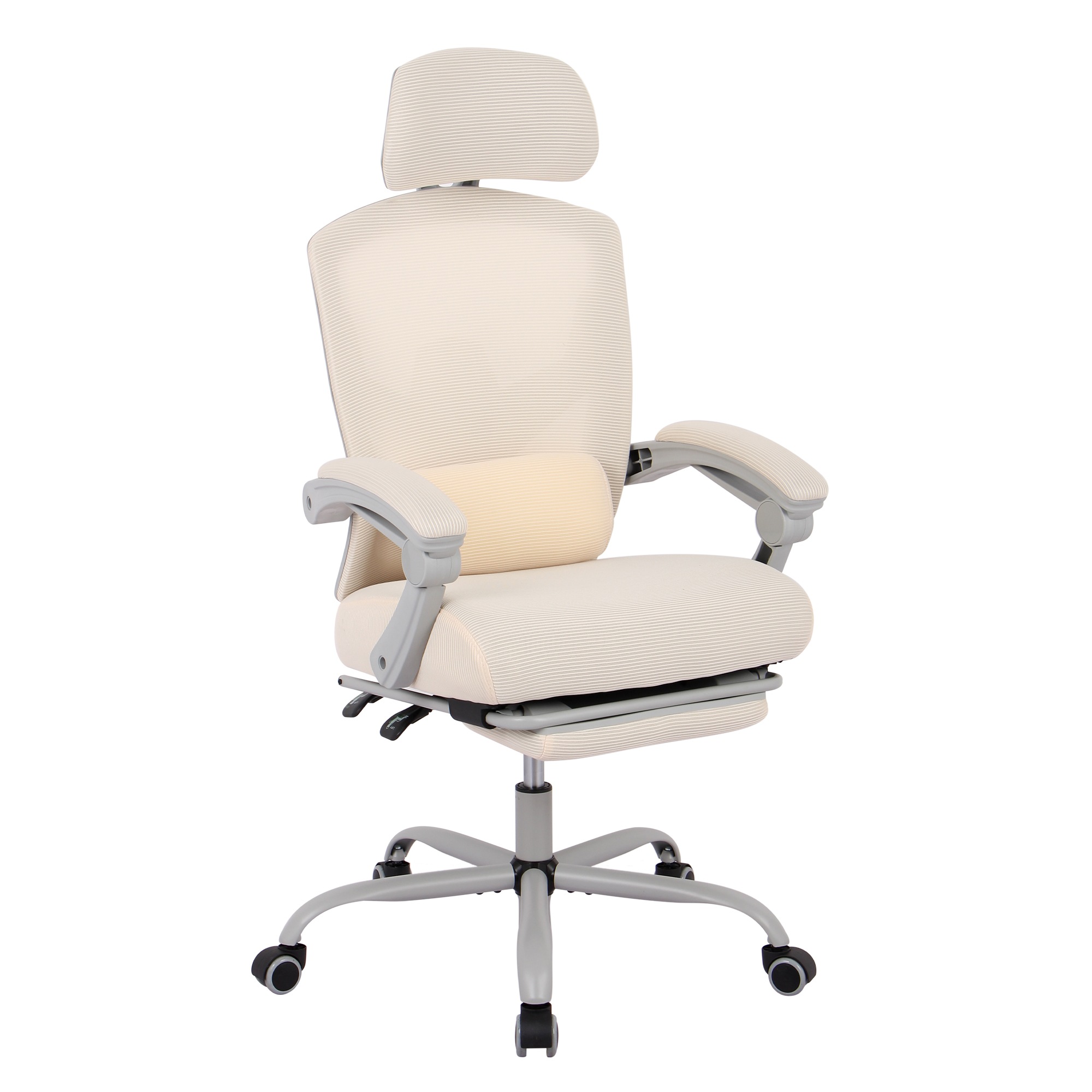 【国内即日発送】オフィスチェア 事務所チェア 足載せ付き リクライニング機能 ロッキング機能 メッシュタイプ