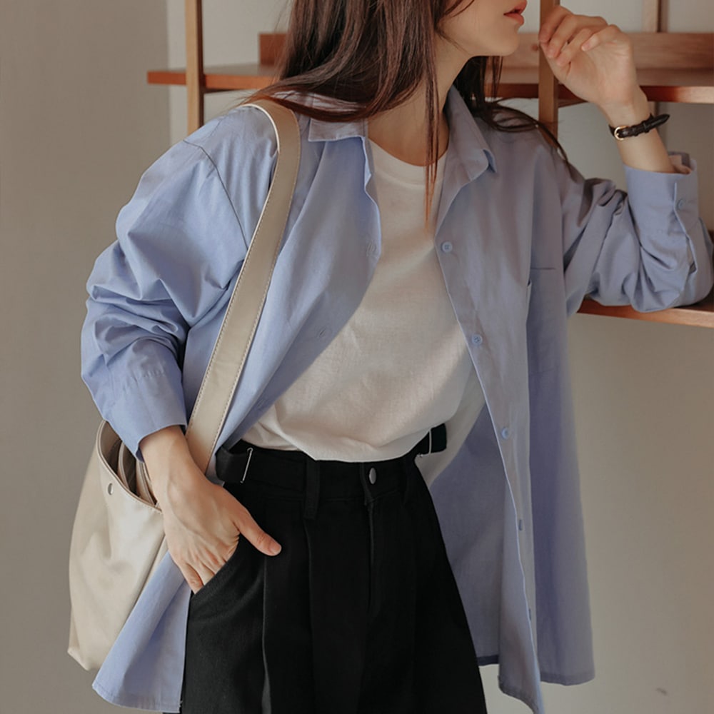 ハイジコットンバクシーサイドスリットシャツ