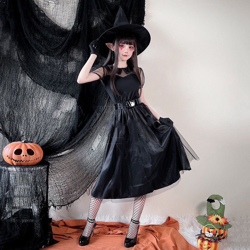 ハロウィンコスプレ 黒魔法使い30%までに制限の魔女スカートハロウィン小悪魔の魔女仮装鬼嫁パーティー大人コスプレ衣装コスチューム