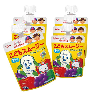 他サイト： こどもスムージー りんごとぶどう 70g×6本 常温保存可能 1歳頃から ベビーフード わんわん ワンワンの商品画像
