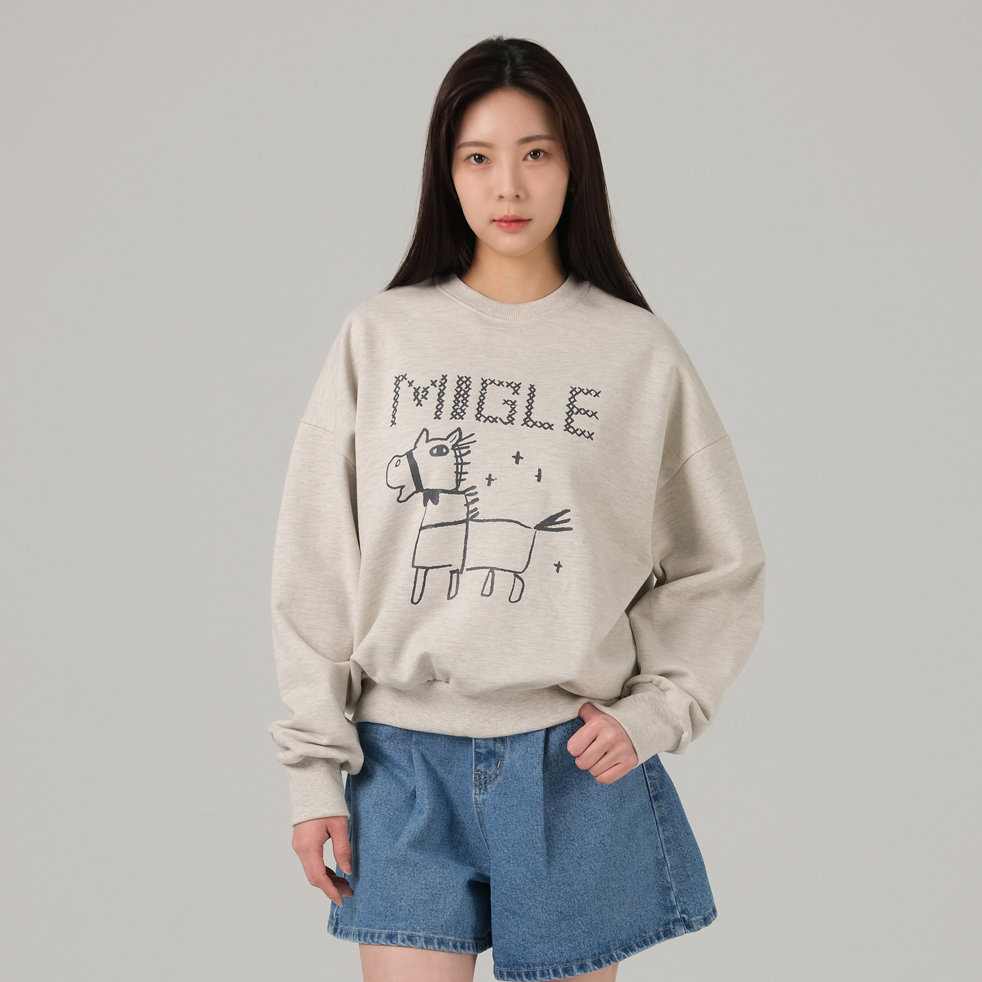 2024新作韓国ファッションロゴ 長袖 トレーナー [3カラー]