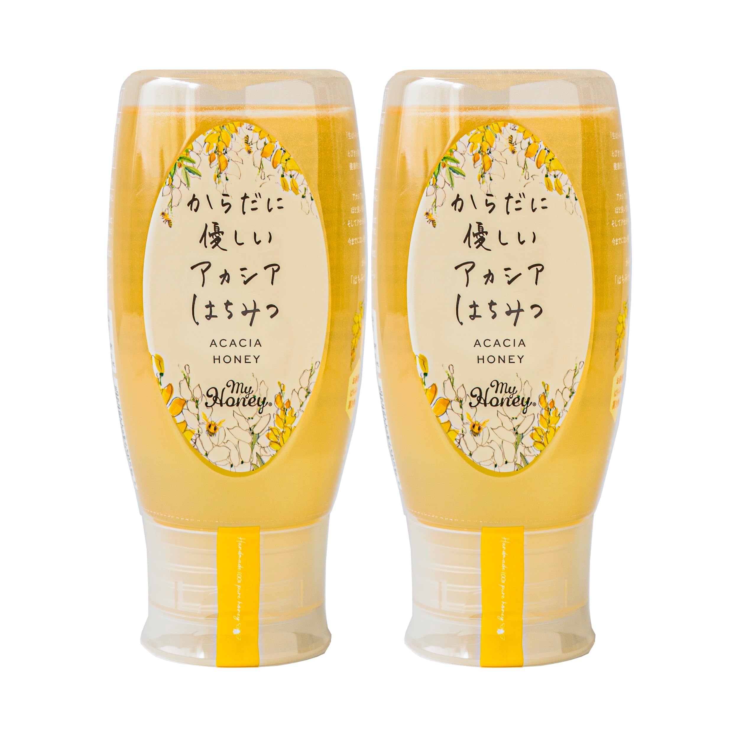 MyHoney ハチミツ 非加熱 はちみつ アカシア 500g×2本 チューブボトル ハンガリー産 アカシア蜂蜜 100％ 無添加 低GI 【 生はちみつ専門店 マイハニー 】