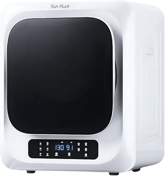 乾きくん 小型衣類乾燥機 3kg 2024年式 ホワイト 小型 タッチパネル ドラム式 時短 エコ 省エネ SR-ASMN206-W