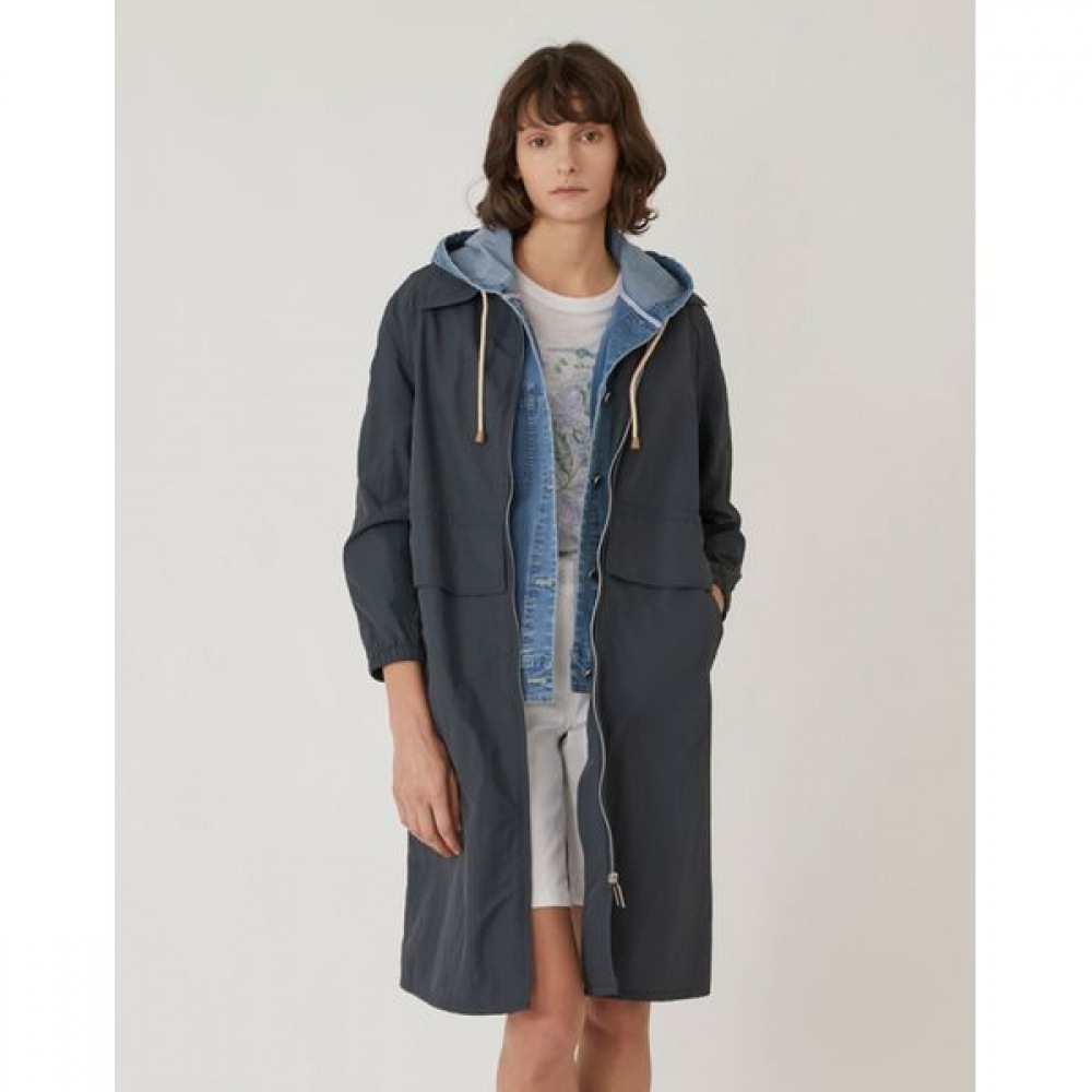 [オリビアローレン] ワンマイルロングジップアップジャンパー_VVCclym3491